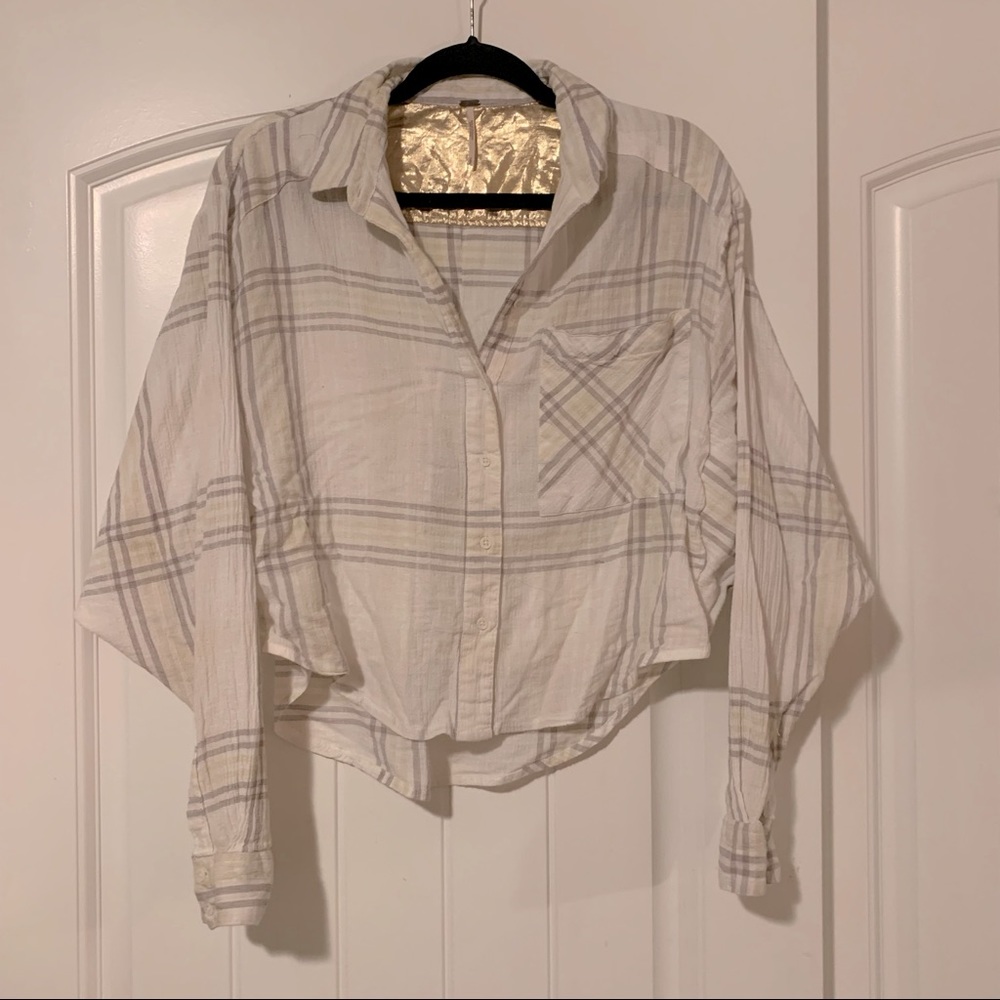 Free people cropped flannel